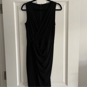 T Tahari draped wrap dress v neck office workwear